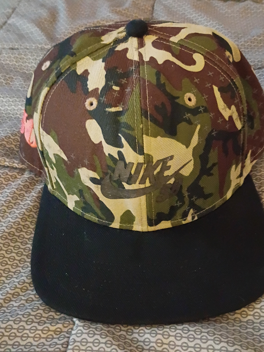 Nike Camo JOE Snapback Hat with Black Brim